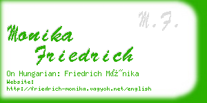 monika friedrich business card